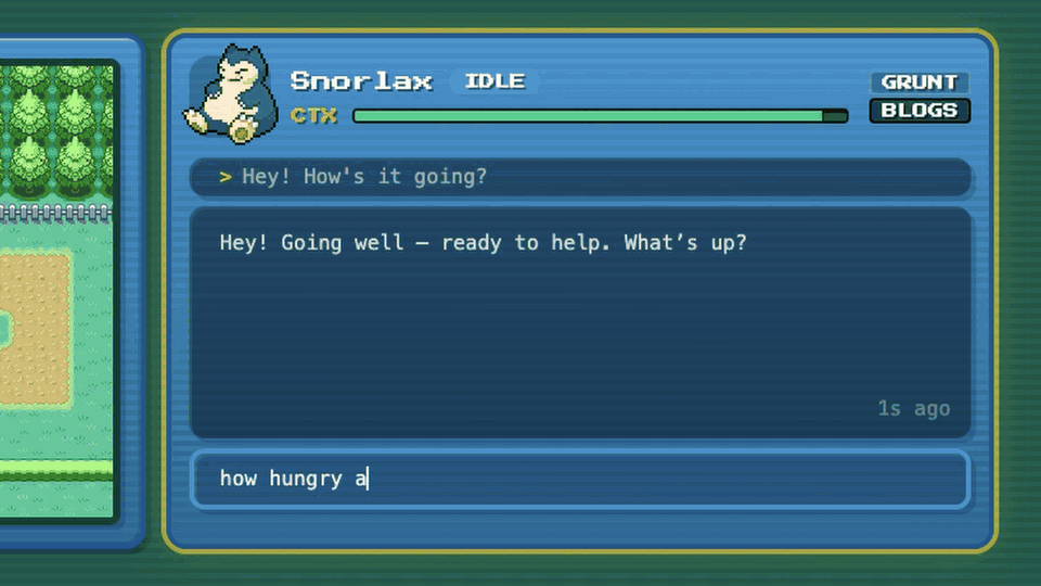 snorlax agent card busy animation